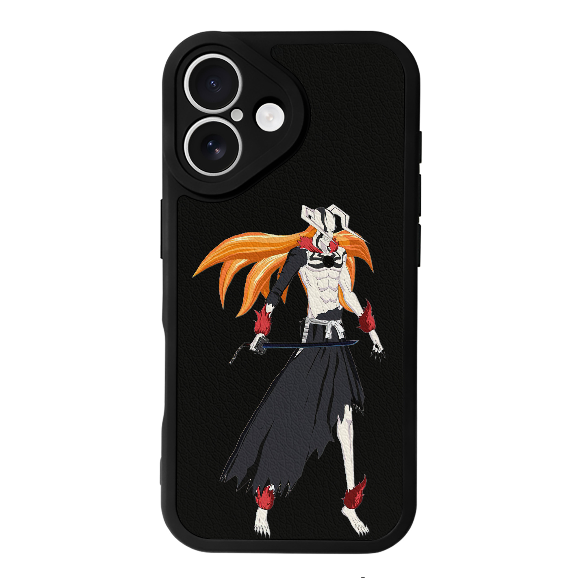 ブリーチ 黒崎一護（くろさき いちご）BLEACH Kurosaki Ichigo 【iPhone 16シリーズ対応】シリコンスマホケース（レザー調） 材質：シリコン